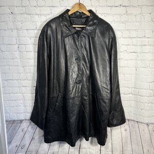 Vintage Tibor Leather Jacket 3X Womens Black Thinsulate Coat Removable Liner